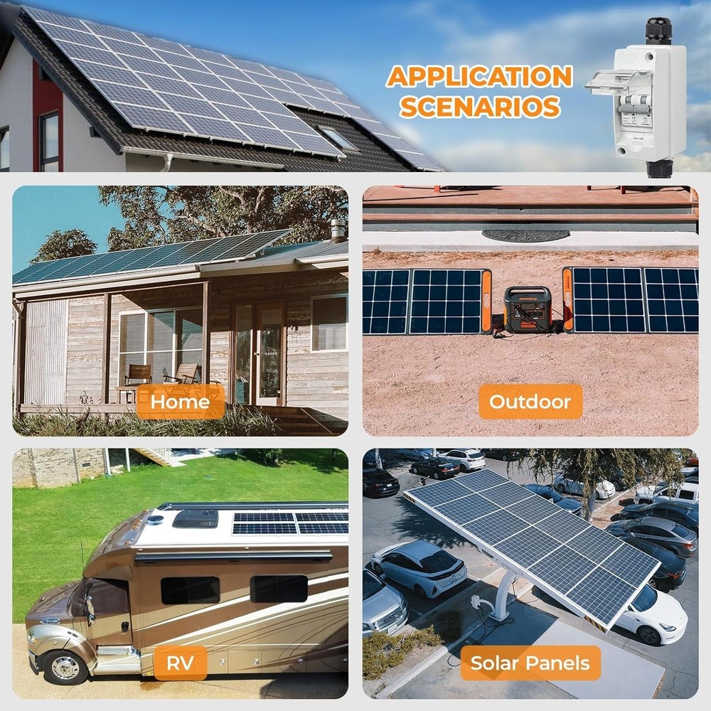 Universal 1000V 60A Solar Panel Circuit Breaker with User-Friendly Features