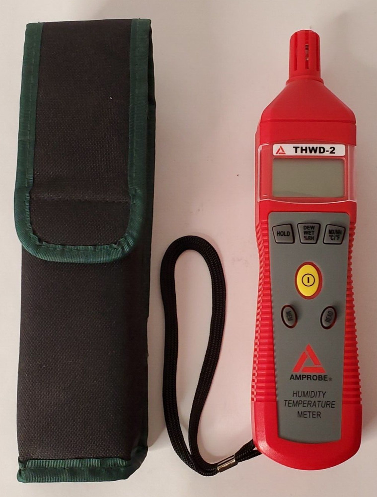Amprobe THWD-2 Temperature Humidity Probe with Case - Tested & Working