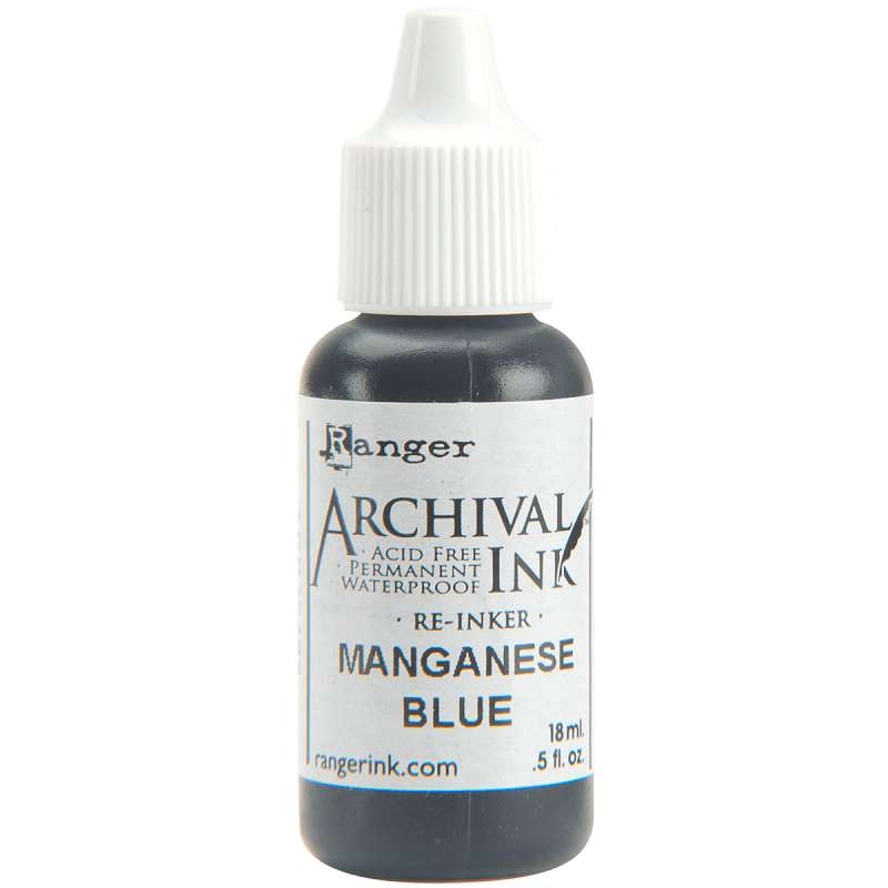Archival Pad Re-Inker .5oz Manganese Blue