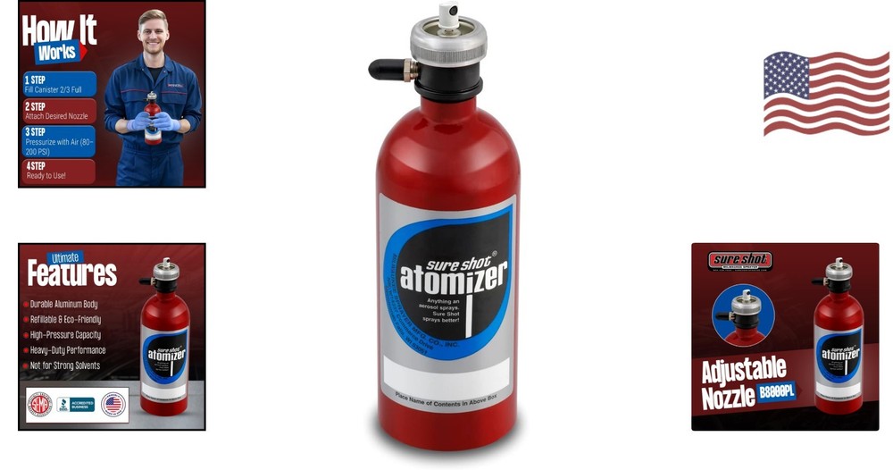 Versatile Non-Aerosol Aluminum Sprayer with Adjustable Nozzle – 1 Quart Capacity