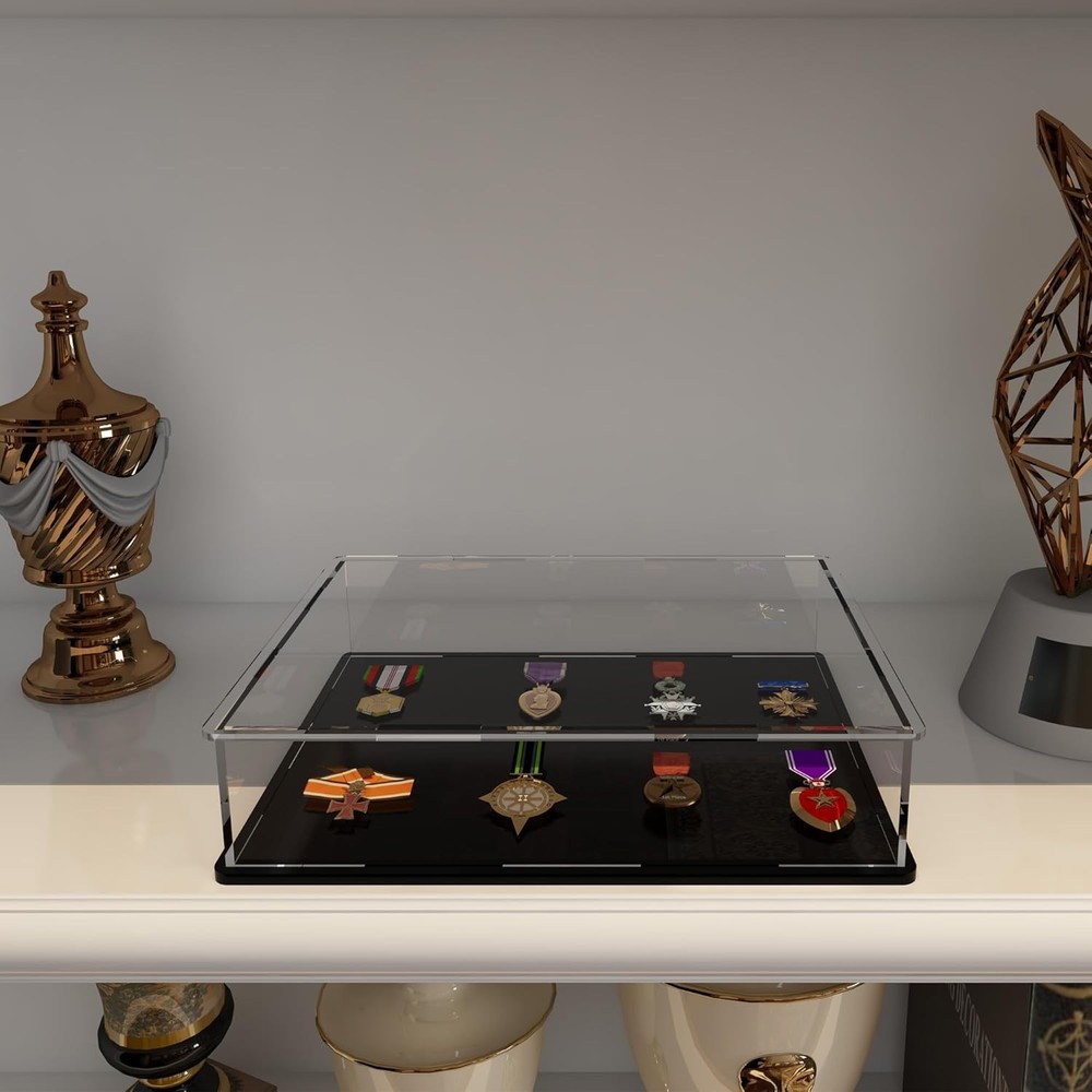 Book Display Case Clear Book Protector Case, Acrylic Display Cover Case for B...