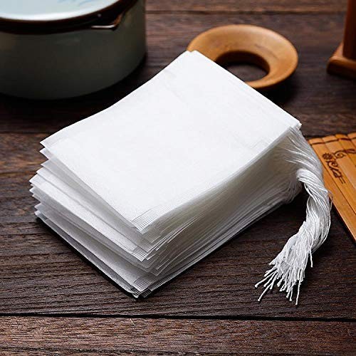 100 Pack Disposable Tea Filter Bags Biodegradable Loose Leaf Tea Bags