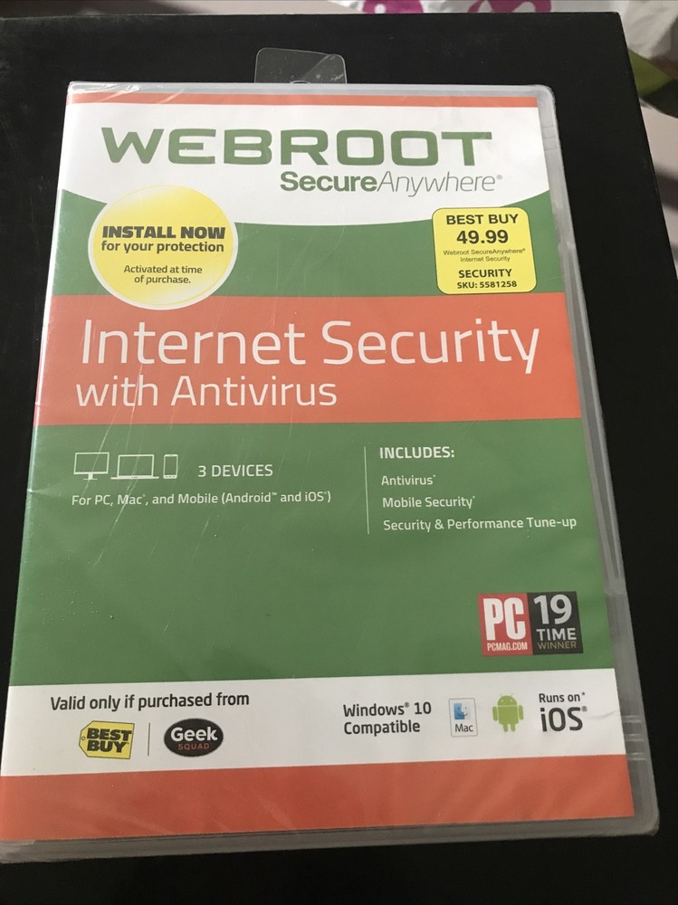 Webroot SecureAnywhere Internet Security - Full Version for Windows & Mac...