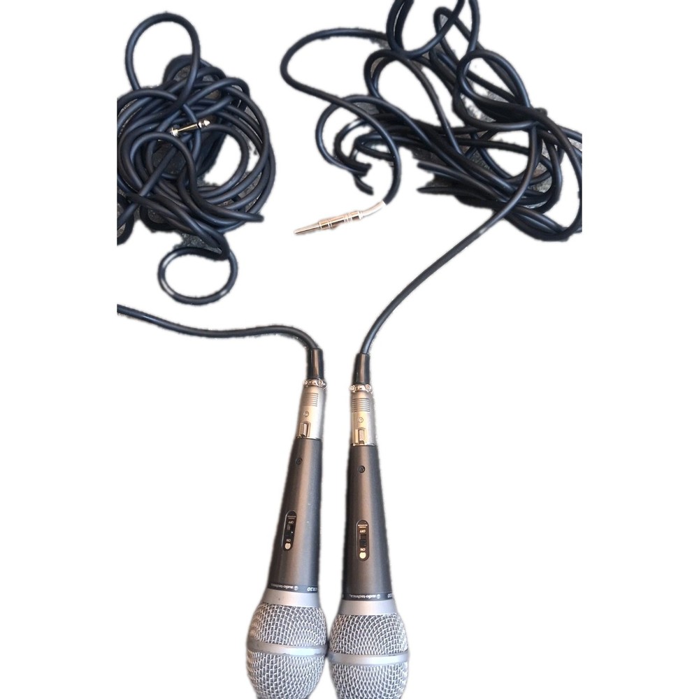 🔥 AUDIO-TECHNICA ATR30 2 (Pair) Microphones With Cables 🎤