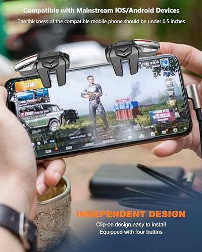 Mobile Phone Controller for Android & iPhone, 6 Trigger Game Controller