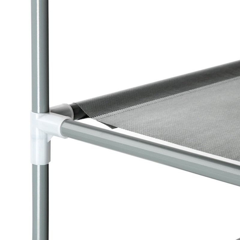 3 Tier Shoe Rack Compact Non-woven Fabric Organizer Stackable Storage Solution