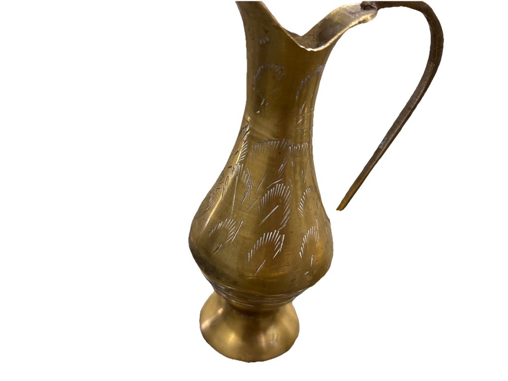 3 Pc Brass middle eastern tiny pitchers