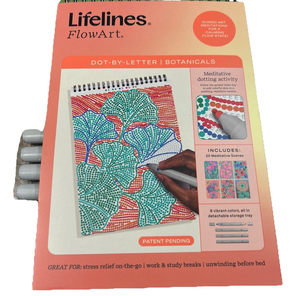 Lifelines FlowArt Dot By Dot Botanicals Meditative Dotting Activity