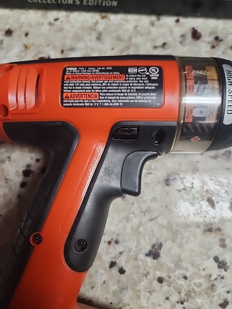 Black & Decker BD12PS 12V 3/8" Cordless Drill Driver Bare Tool Only
