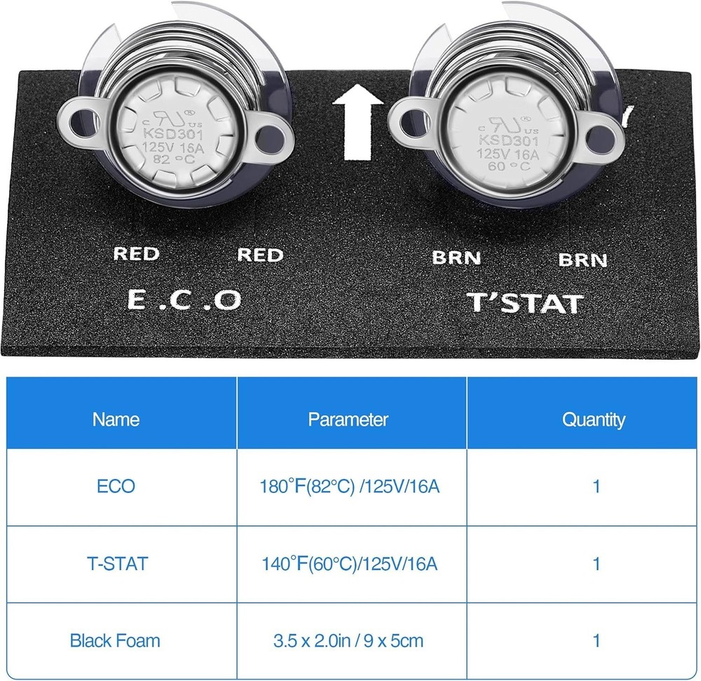 Atwood Compatible Water Heater Thermostat Kit - Safe Emergency Cutoff Assembly