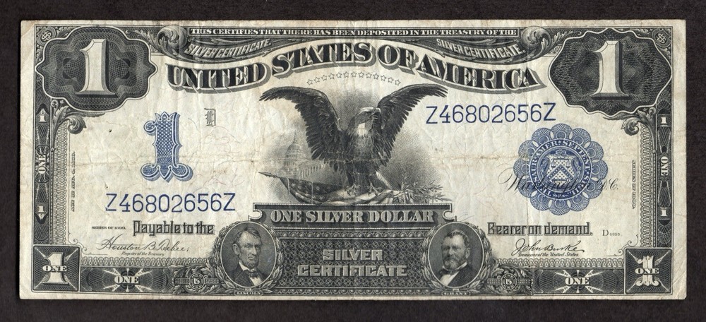 1899 $1 Black Eagle Silver Certificate - VF