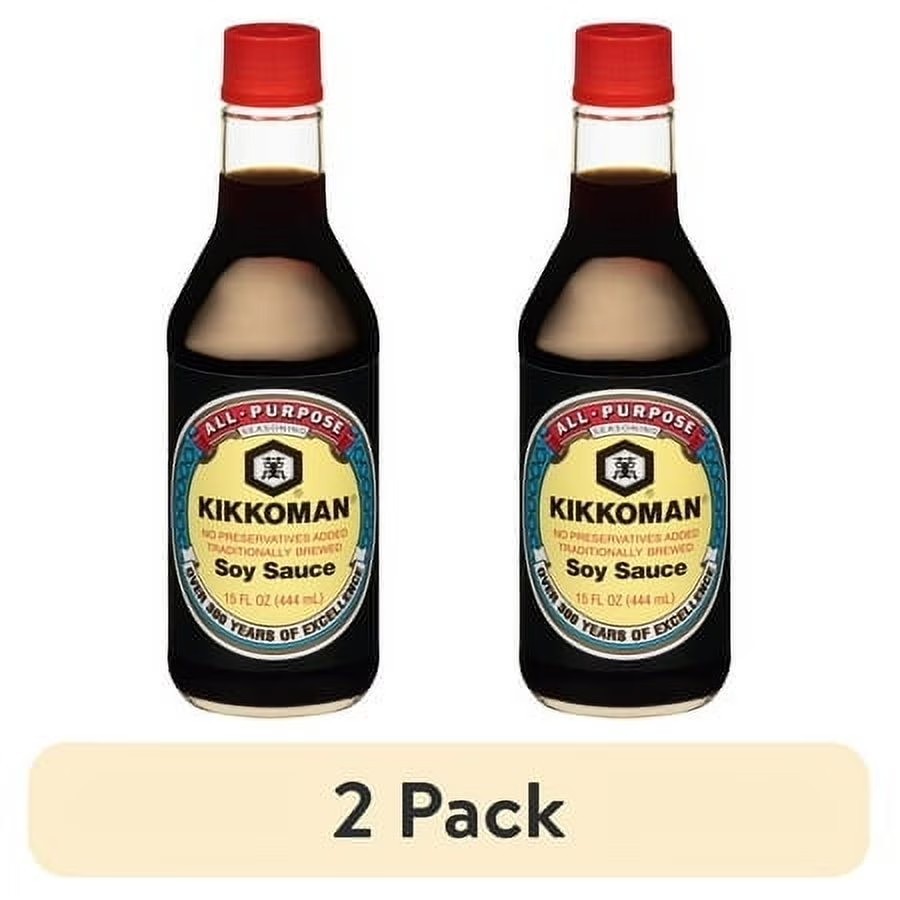 2 pack, Kikkoman Soy Sauce, 15 fl oz.