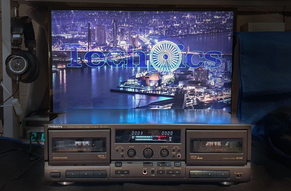 Technics RS-TR777 STEREO CASSETTE DECK Plate Dolby B/C HX Pro AUTO-REVERSE