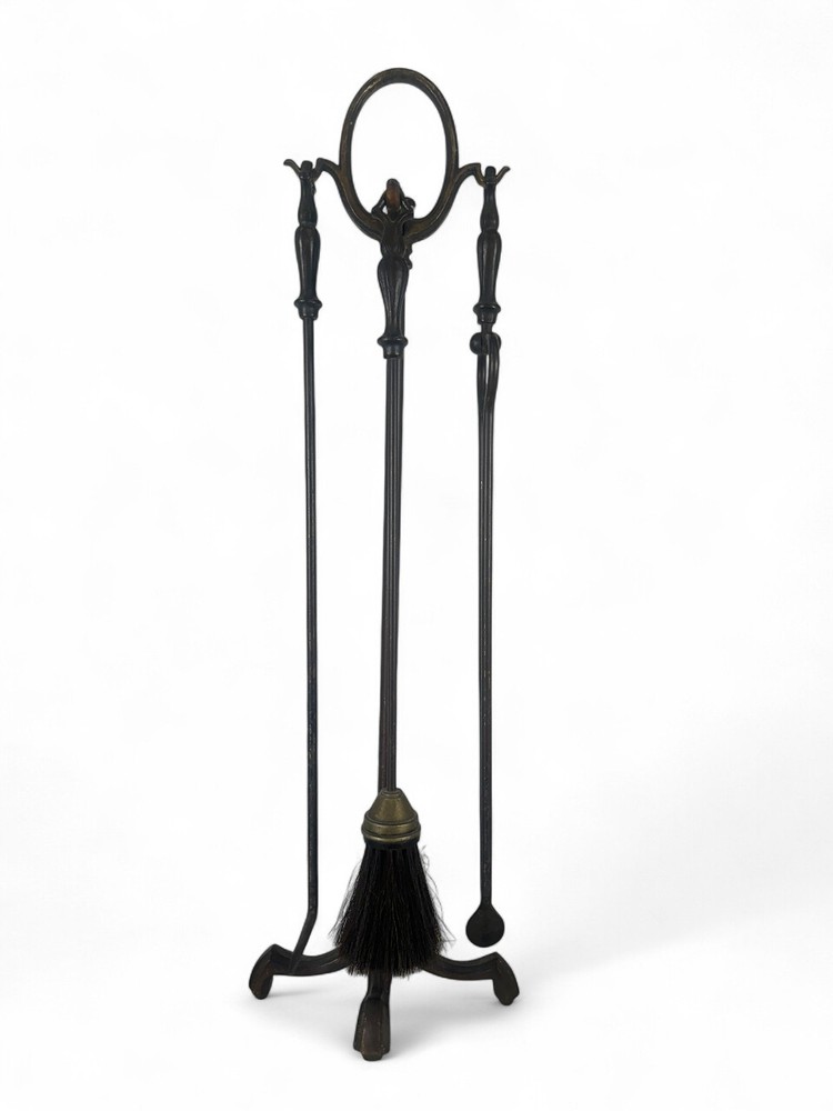 Vintage 3-Piece Fireplace Tool Set (No Shovel)