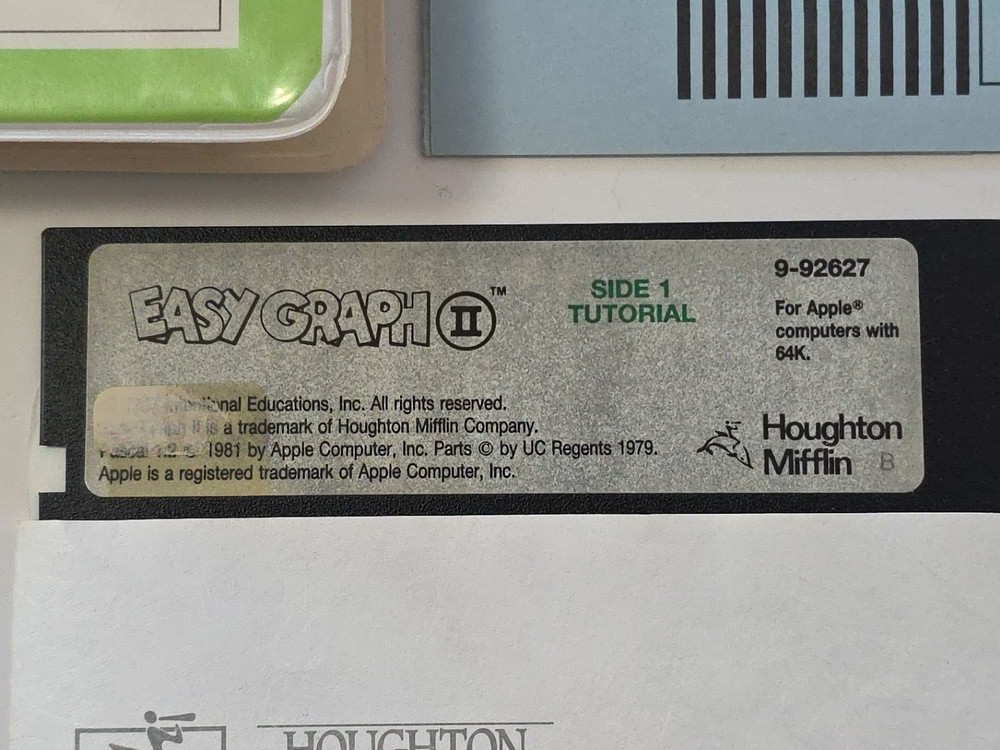 Apple II 1987 Houghton Mifflin Easy Graph II education program - TESTED