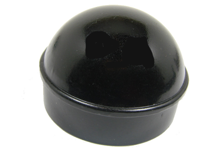 Black Post Caps for Chain Link Fence Posts - 10 Pack