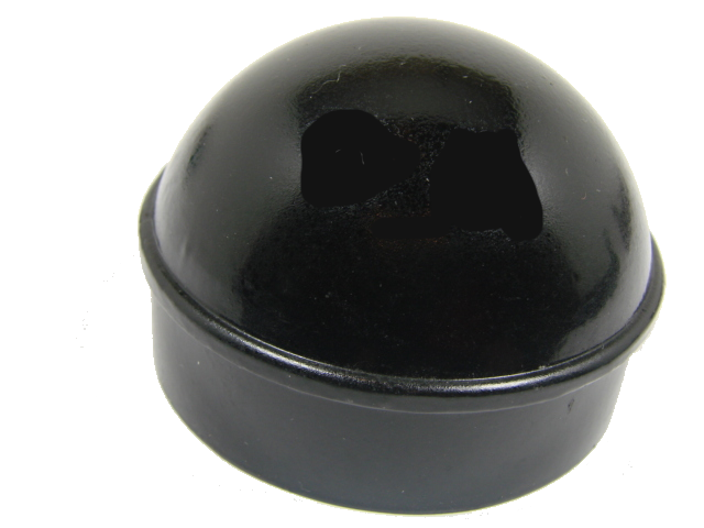 Black Post Caps for Chain Link Fence Posts - 10 Pack