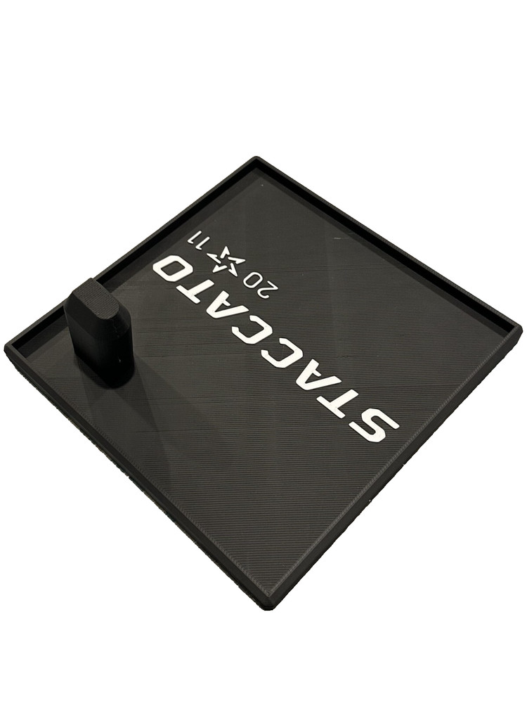 Staccato Pistol Display Stand and Dump Tray Work With Most Double Stack Models