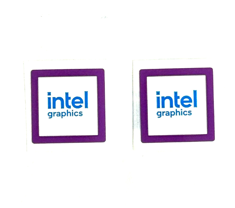 2 PCS Intel Graphics Laptop/PC Sticker Logo Decal
