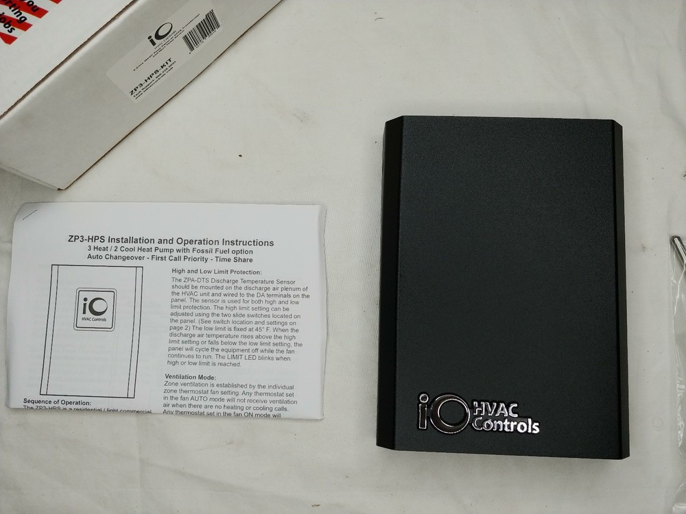 iO HVAC Controls ZP3-HPS-KIT 3-Zone 3H/2C Control Panel Kit