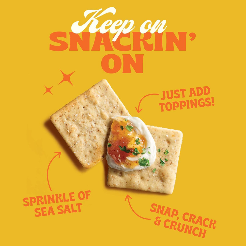 Crispy Wheat Crackers, Non-Gmo, Vegan Friendly Snack Cracker, Made with Wheat Fl