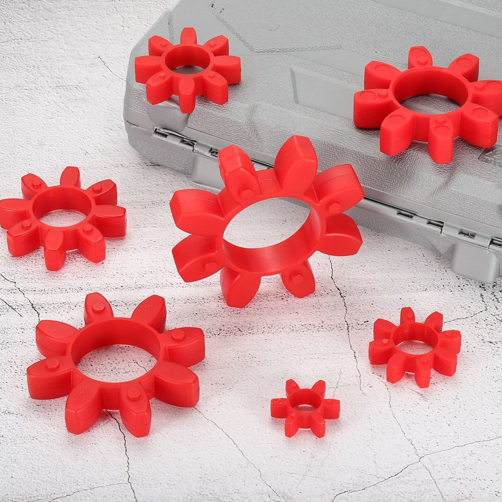 4pcs Curved Jaw 48 Coupling Insert for L-Jaw Coupling L-Jaw Coupler Set, Red