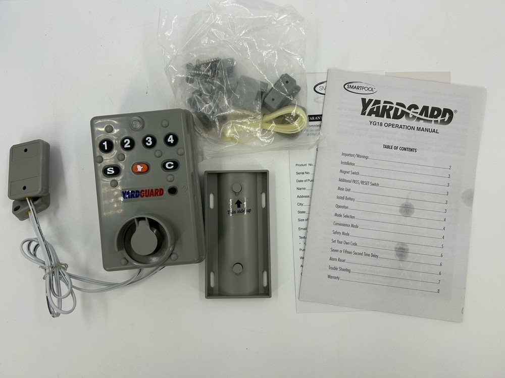 SmartPool YG18 Yard Guard Programable Gate Alarm, Doors Windows Pools Fences