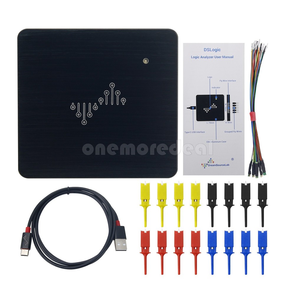 DSLogic U2Basic 16CH Logic Analyzer USB 100MHz 64Mbits Hardware Memory Debugging