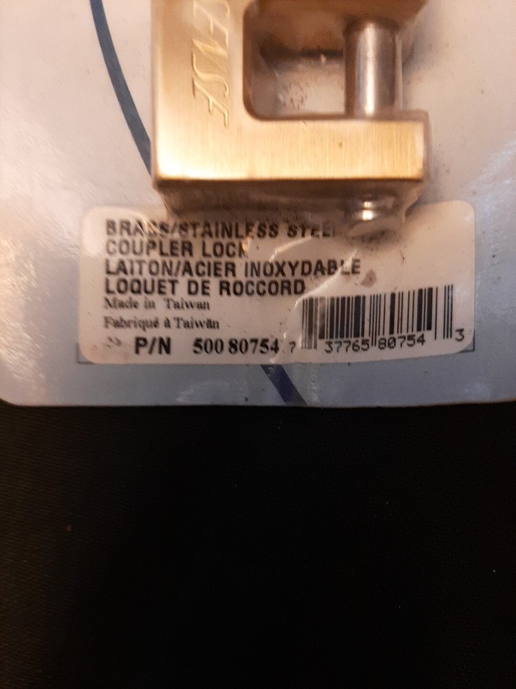 NEW-Sea Sense Coupler Security Lock, Locks Trailer Coupler, Solid Brass, S/S