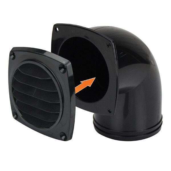Bilge Blower Air Vent Outlet 75mm (3") with 90 Degrees Elbow Exhaust Vent
