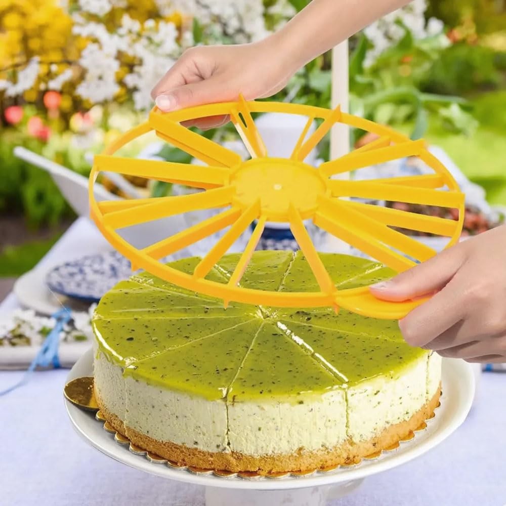 Cake Portion Cutter, Double Sided Cake Portion Marker, Round Cake Slicer, 10 ...