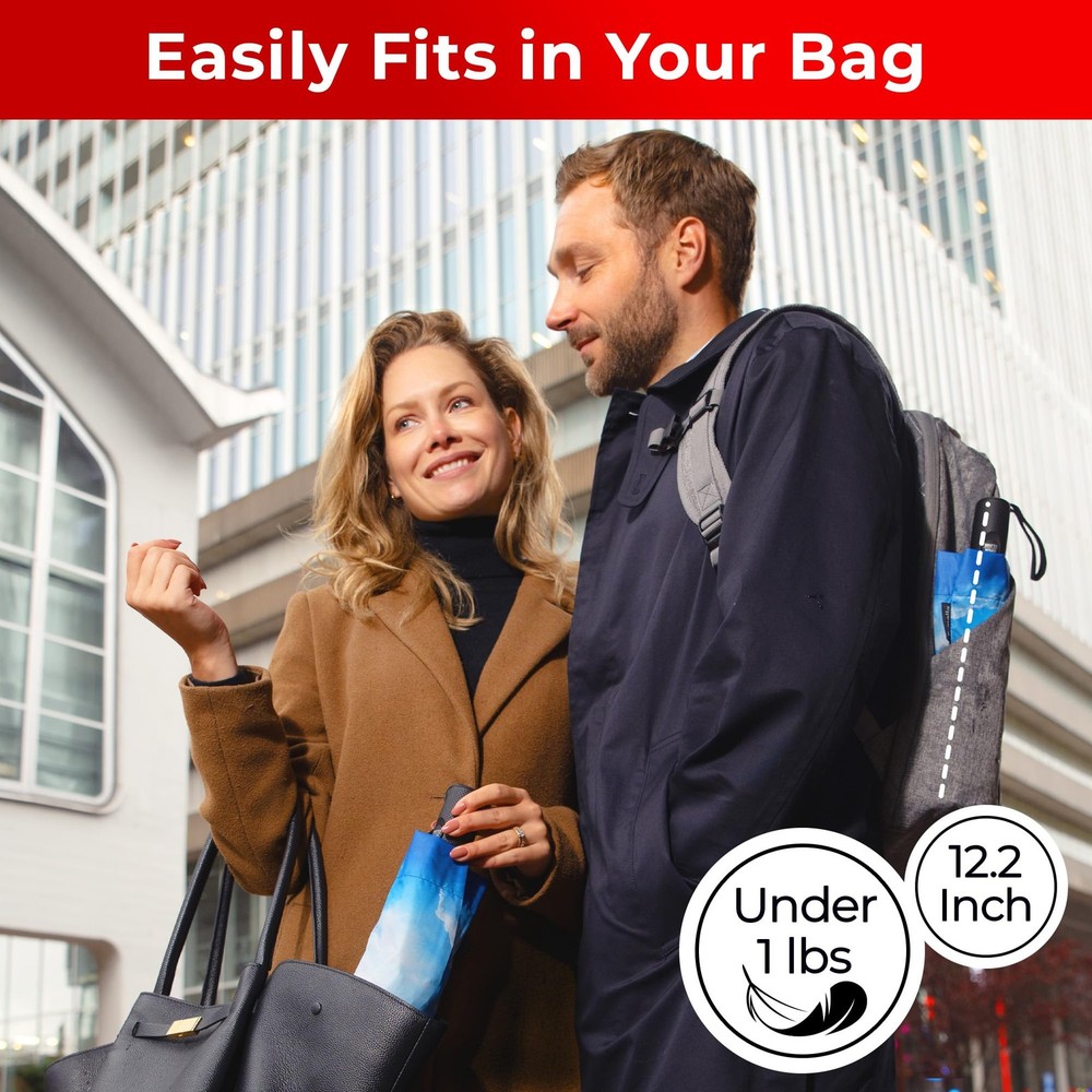 Inverted Windproof Umbrella, Large, Strong, Light, Portable, Automatic Revers...