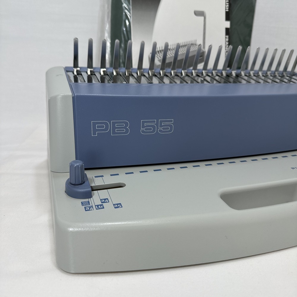 Fellowes PB 55 Plastic Comb Binding Machine CRC52101 With Instruction Manual ￼