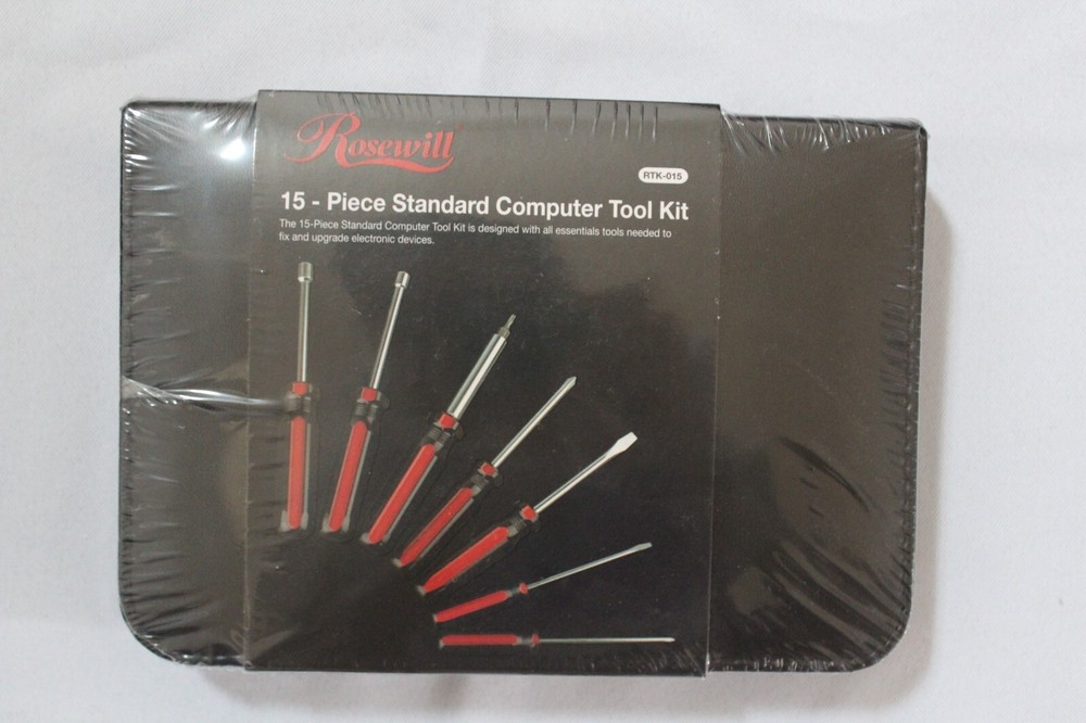 Rosewill • 15-Piece Standard Computer Tool Kit • Fix & Upgrade Electronic Device