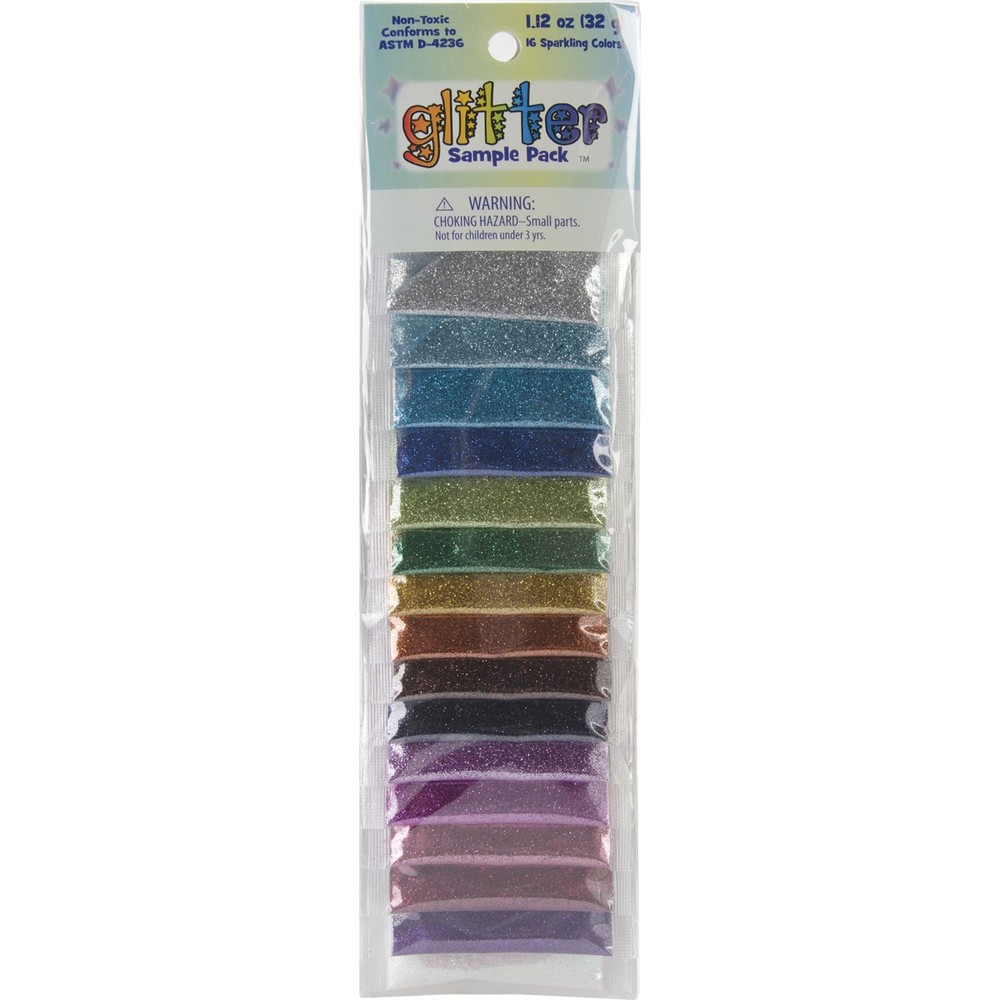 Glitter Sample Pack 2g 16/Pkg Assorted