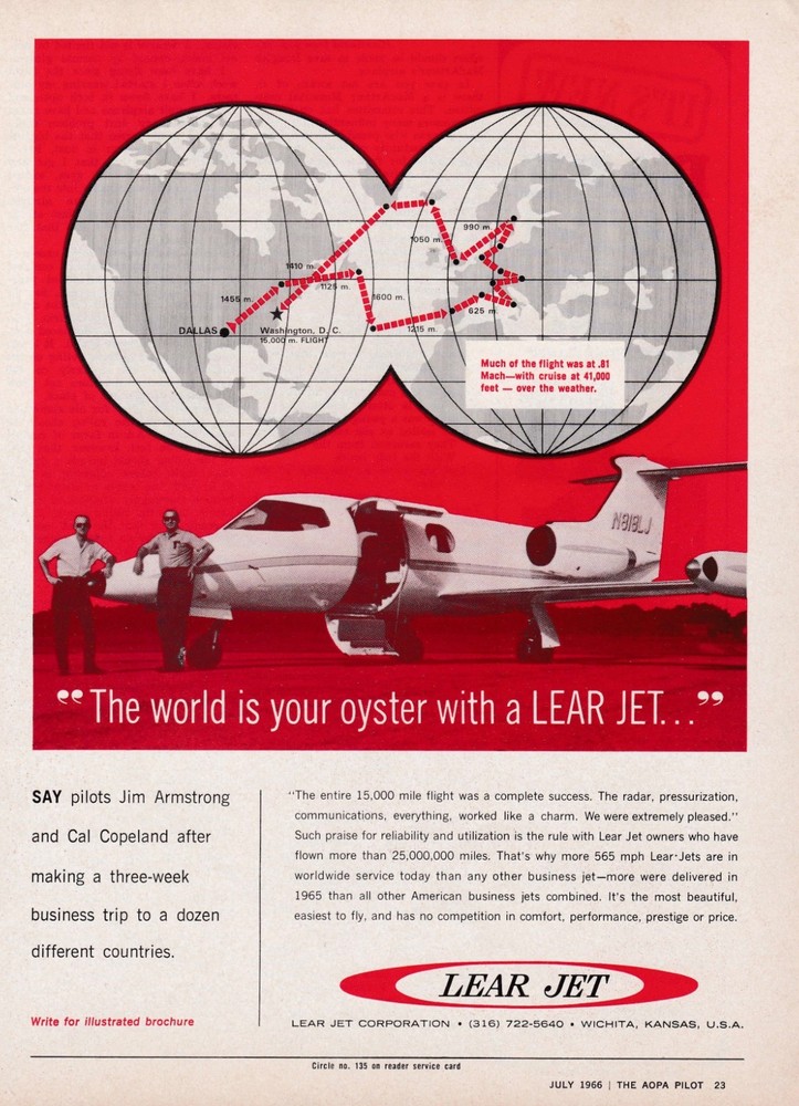 1966 Lear Aircraft Ad 7/7/2025e