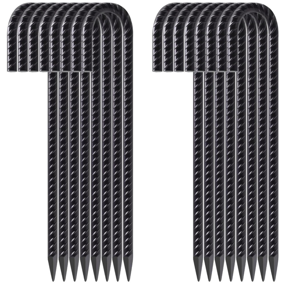 Galvanized Rebar Stakes 12" 16 Pack - Heavy Duty