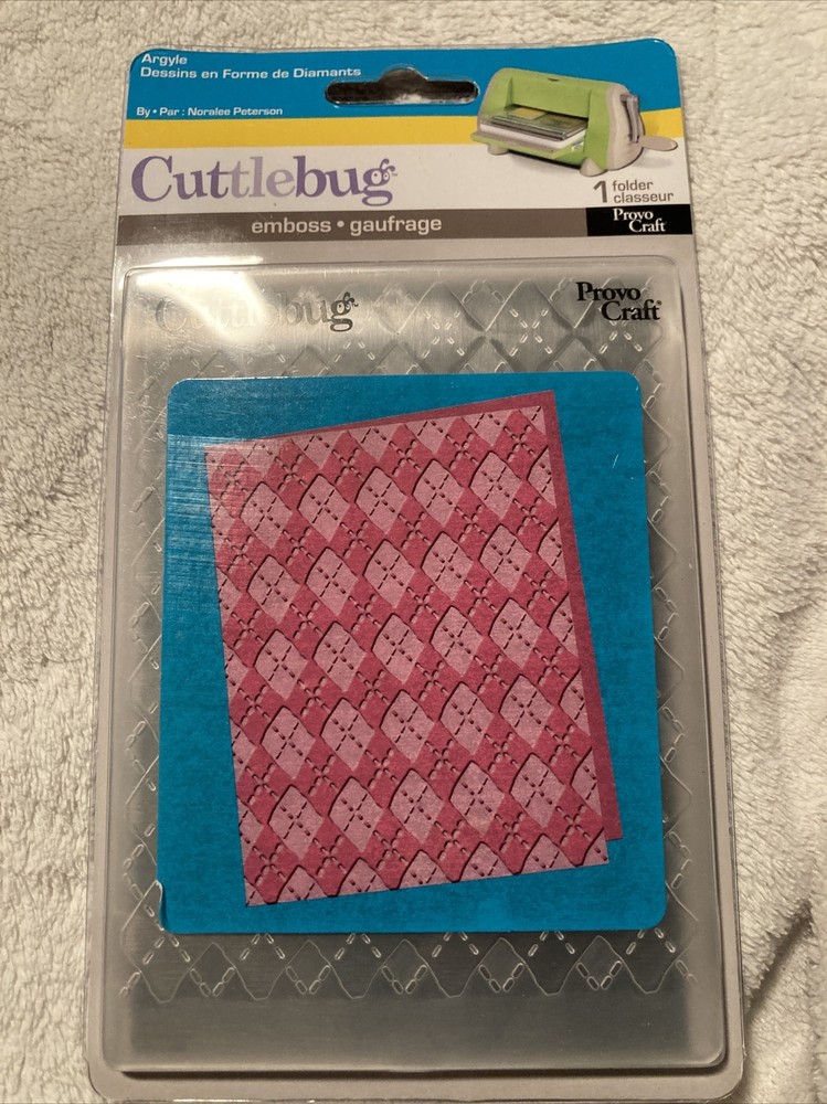 Paper EMBOSSING FOLDER CUTTLEBUG FOR SCRAPBOOKING NEW Argyle Provo Craft