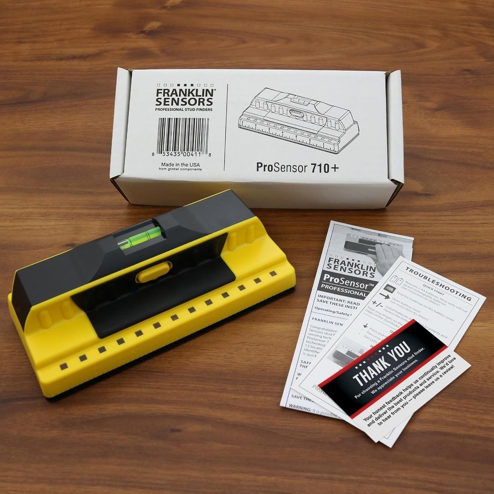 ProSensor 710+ Stud Finder: Precision 13-Sensor Wall Scanner with Bubble Level