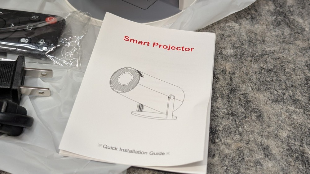 Android F300 White Ultra HD High Dynamic Range Smart Projector + HDMI Cable