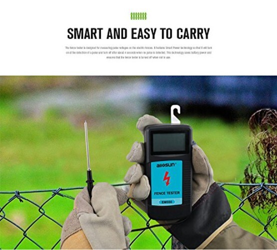 Multi-Functional Electric Fence Meter - Battery Powered Voltage Checker with Bag