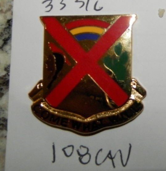 CREST DI, 108TH CAVALRY REGIMENT  S 38 HM
