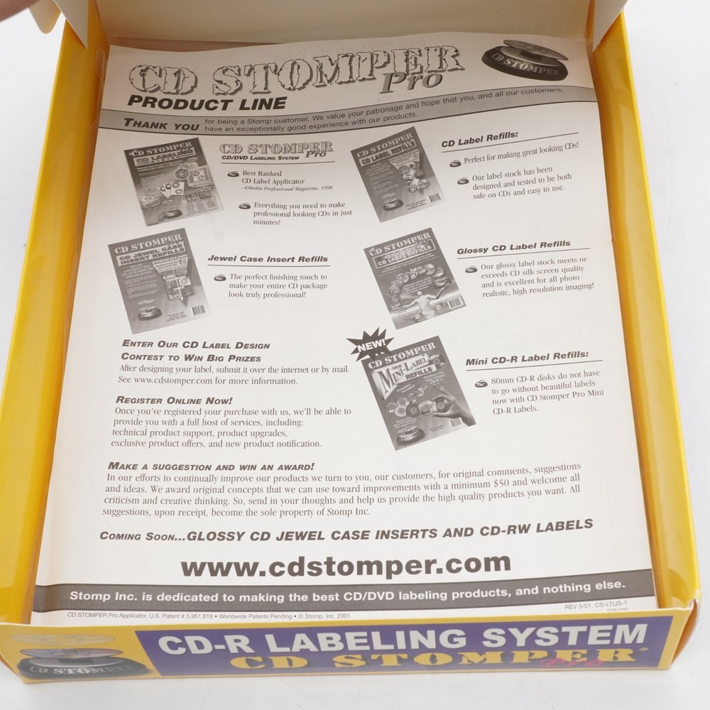CD Stomper Pro CD Labeling System PC or Mac
