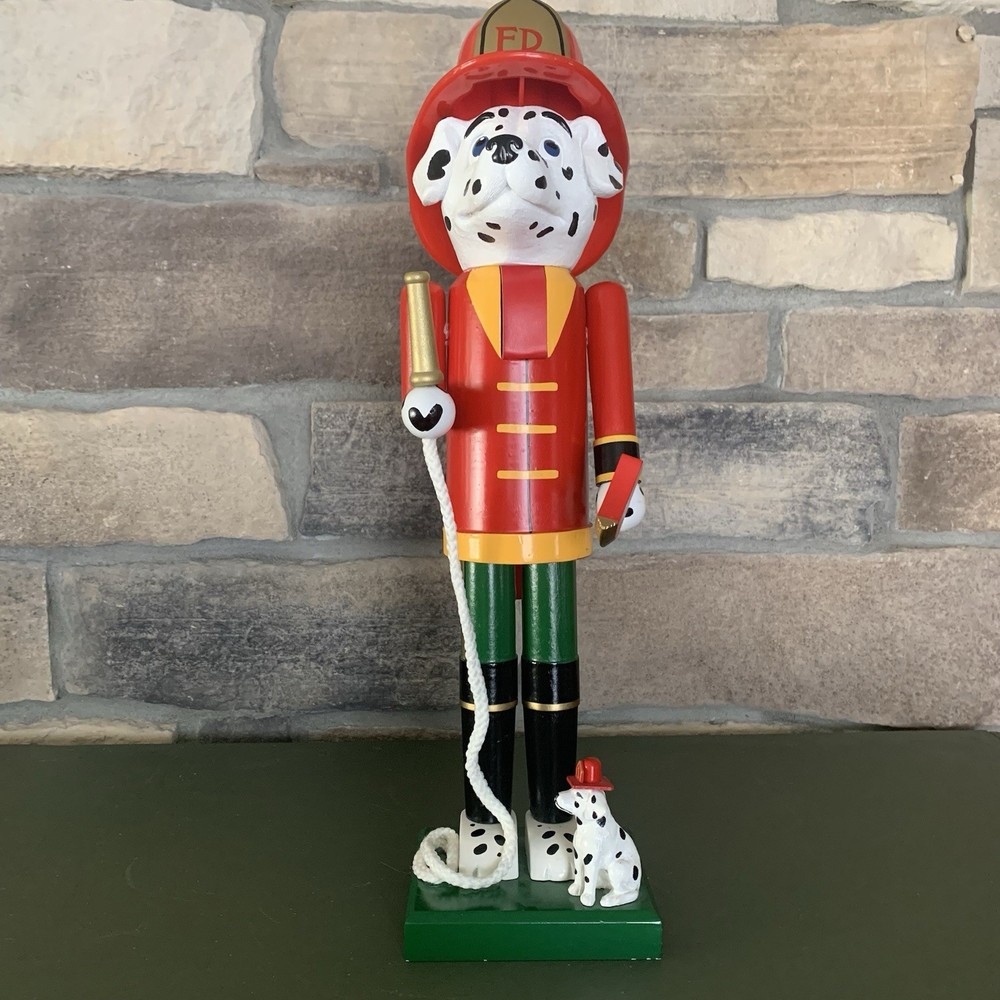 Nutcracker Dalmation Fireman with Puppy 18”