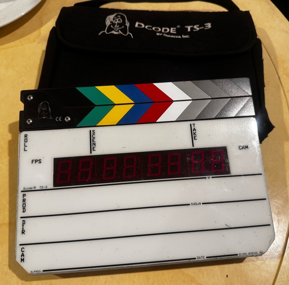 Denecke Dcode TS-3 Time Code Slate with battery and case