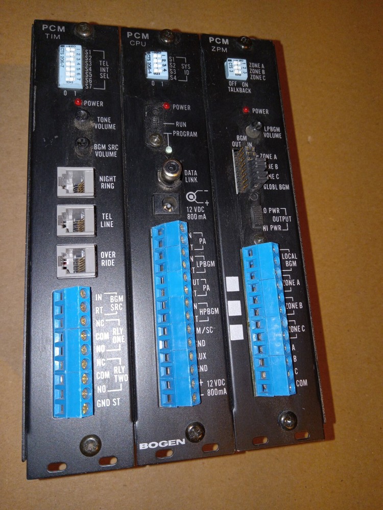 BOGEN PCM: TIM, CPU, and ZPM Plug-in Modules - Intercom / Loudspeaker / PA