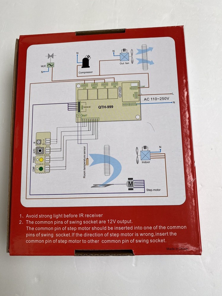 Universal AC Control System With Remote,Transform & Sensor For Mini-Split System