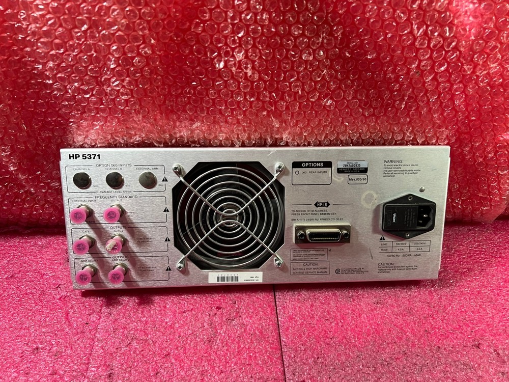 HP 5371A Frequency and Time Interval Analyzer Rear Panel