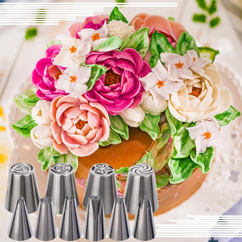 48-Piece Numbered Piping Tips, Cookie Icing Tips, Cookie Decorating Kit, Cake...