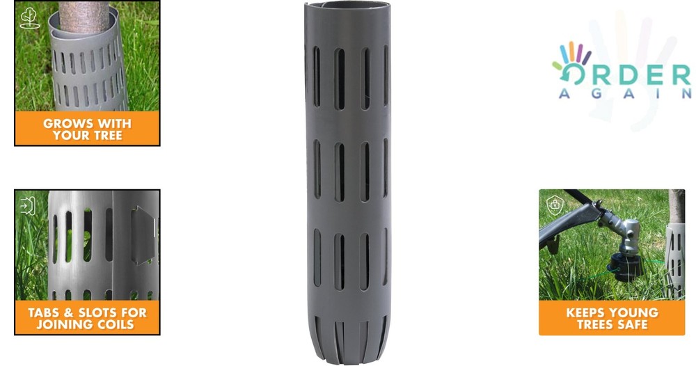 Tree Trunk Protectors Plastic 6 Count for Tree and Sapling Safety